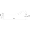 Кронштейн LEMARK LM4887B для верхнего душа, 460 мм